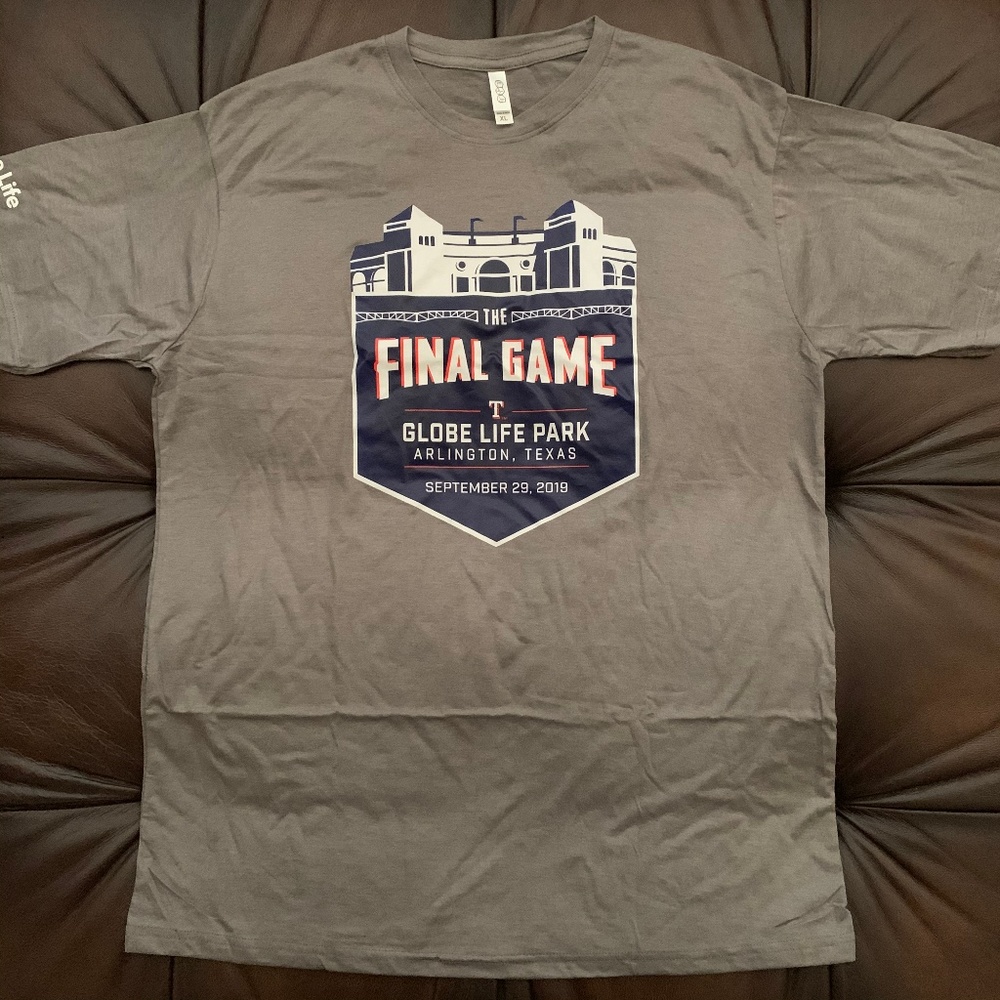 NWOT: Rangers "Final Game" @ Globe Life Park (XL)